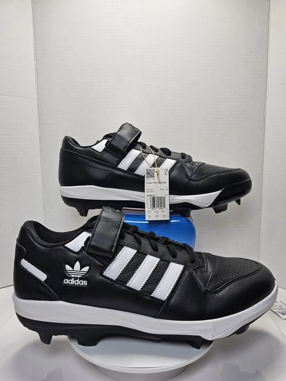 Adidas Forum TPU BSB Baseball Cleats Black White JR9614 Men’s Size 14 New